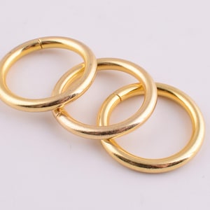 Metal O rings gold O-rings,3/4&#39;&#39;(19mm) small round strap rings loop rings handbag rings buckle for belt/collar diy making hardware 20 pcs