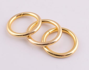 Metal O rings gold O-rings,3/4''(19mm) small round strap rings loop rings handbag rings buckle for belt/collar diy making hardware 20 pcs