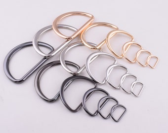 Metal D-rings,3/4’‘ 1‘’,2‘’, More size Light gold/Gun black/Silver D rings 15mm-50mm D loop connector for Handbag Webbing Purse hardware