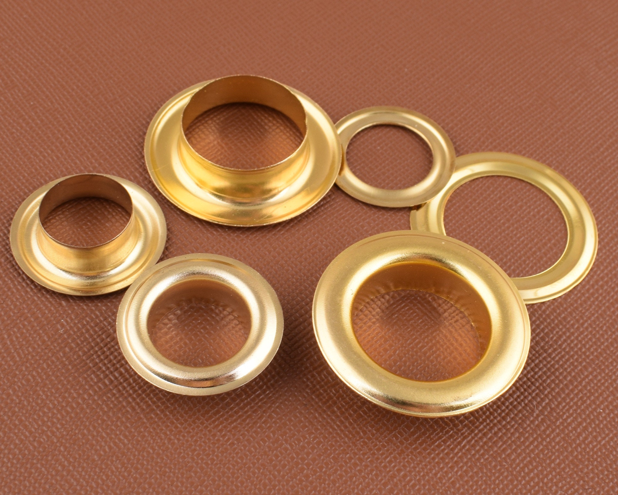 30pcs Gold Round Eyelets Hole Grommets 18mm Metal Eyelets Large
