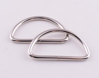 Zilveren D-ringen 1,5 ' ' D ringen 38mm metaal D gespen D cirkels lus D riem ring voor portemonnee/riem/handtas hardware DIY maken van 10 stuks