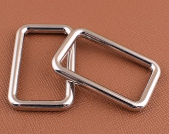 Square ring buckles,30mm Silver Rectangular Ring,Strap Buckle Connector,Leather craft Leather for bag/pet leash 6 pcs