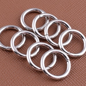Mini O-rings,Silver 9mm inner round O rings strap rings buckles for clothing/leather,100 pcs Iron metal small loop ring hardware supplies
