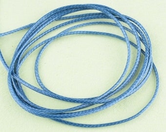 1mm Blue leather cord,Round Leather string,Cowhide Leather lace beading string,Bracelet Cord,Braided Cord making for jewelry making