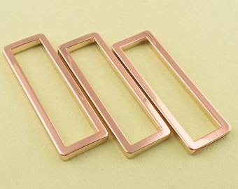 6 pcs 2 inch Square ring buckles Light gold belt Square buckles,Rectangle Rings metal rectangle ring for belt bags