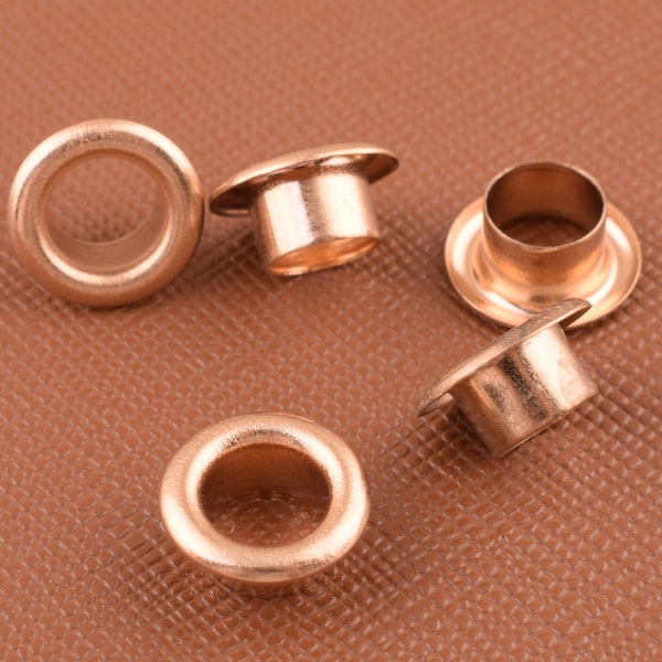 Dark gold Eyelet Grommets Copper Grommets Eyelets Metal eyelets 6mm eyelets For Bead Cores Clothes Leather