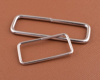 Silver Rectangular Rings Metal Rectangle Rings for Backpack/Belt/Webbing/Strap Hardware Supplies