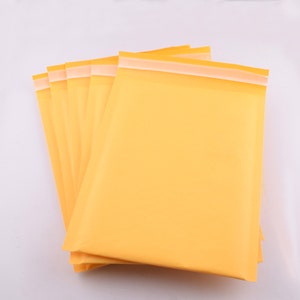 Papel Mailer amarillo 9 * 7 "Bubble Padded Envelopes Self Seal espuma adhesivo impermeable sobres protectores acolchados envoltura embalaje suministro de embalaje