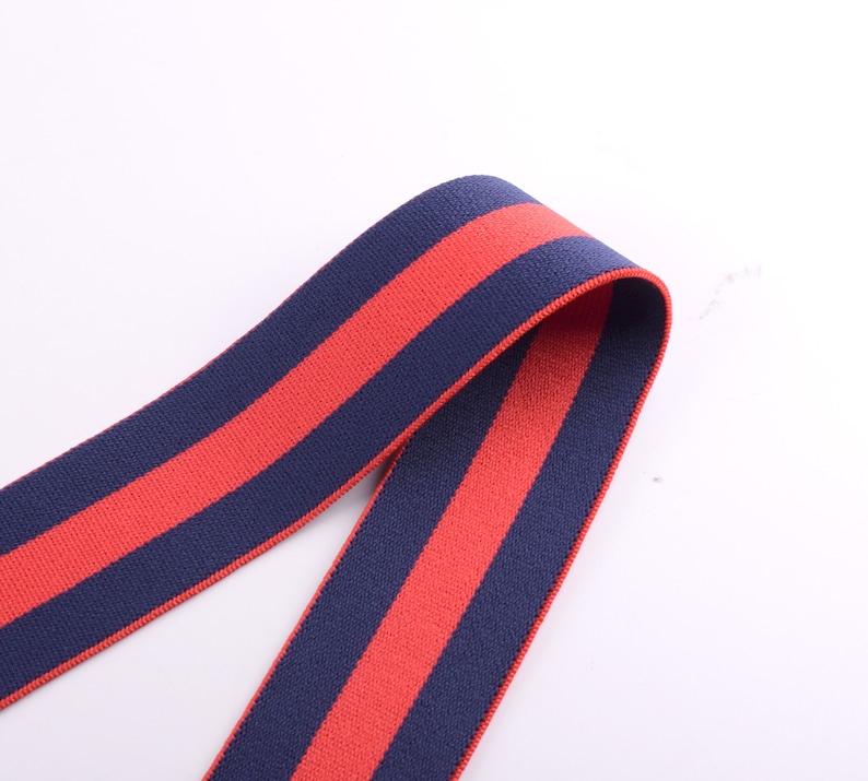 Stripes Elastic Ribbon 1.5'' Elastic webbing Garment Elastic webbing Waistband Elastic band for Costume decoration/hair ties making image 6