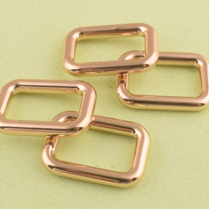 6 pcs gold Rectangle Rings metal rectangular rings  9mm*15mm Square ring