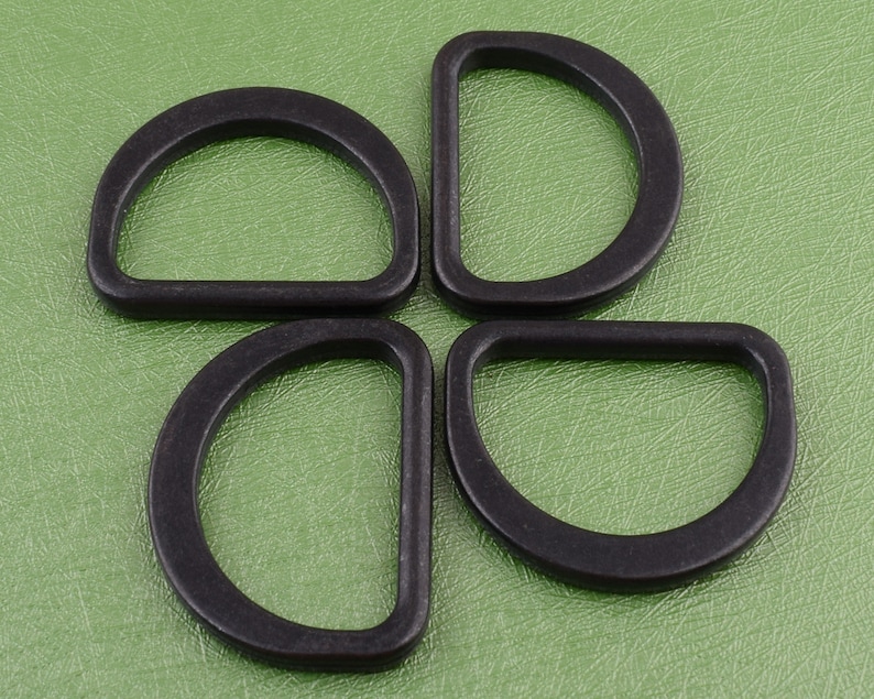 6 Pcs 1 Inch Drings Black D Ring D Circles Metal D Loop D Etsy