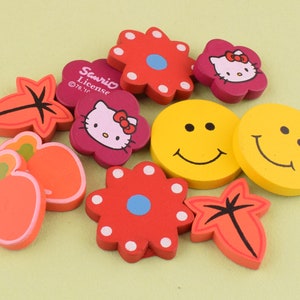Juguetes Montessori, Juguetes de dibujos animados de puzzle, Planta colorida hecha a mano / conjuntos de juguetes de madera de cara sonriente, Juguetes artesanales DIY Baby Shower Decoration