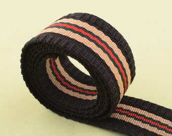 1 Inch Ribbon Stripes Webbing Ribbon Belt,Bag Strap Making,Pet Collar Leash Making Supply
