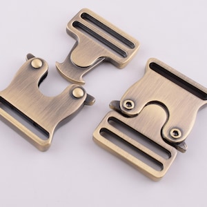 Metal Release Side Buckle,1 inch Antique bronze quick release buckle,25mm adjustable belt strap lock buckle for dog collar backpack hardware