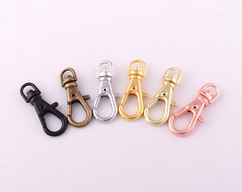 Metal Swivel Snap Hooks Small Swivel Clasps Mini Lobster Clasp Trigger Hook Clasp Lanyard Hook Clip Hardware Supplies