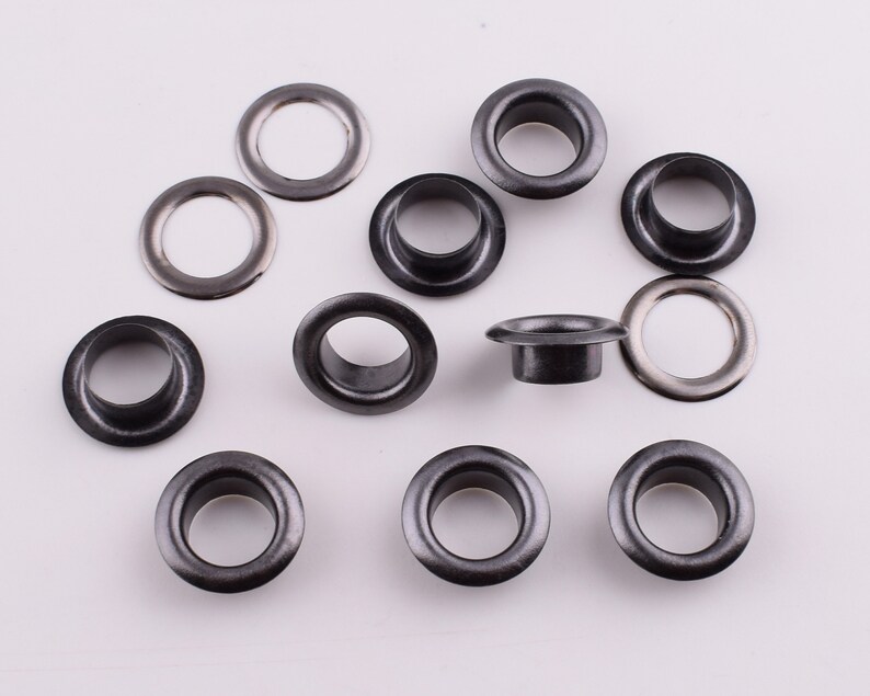 Eyelet Grommets with washer100 sets Gunmetal round grommets Etsy