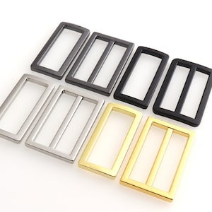 Slide Strap Buckles,1.5&#39;&#39;(38mm),1.25&#39;&#39;(32mm) Metal Adjustable belt buckles Black/Gun black/gold/silver Rectangle Ring buckles for belt-4 pcs