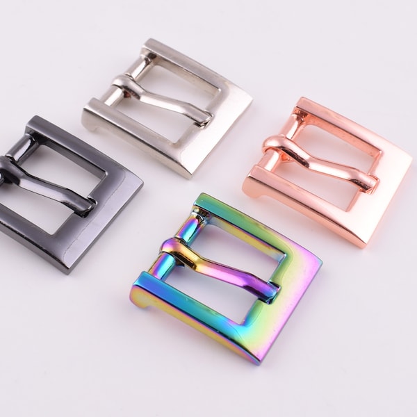 1/2'' Adjust pin buckles,Rainbow/silver/black/rose gold belt buckle,13mm Small square strap fastener buckles for belt/shoes DIY making 10pcs