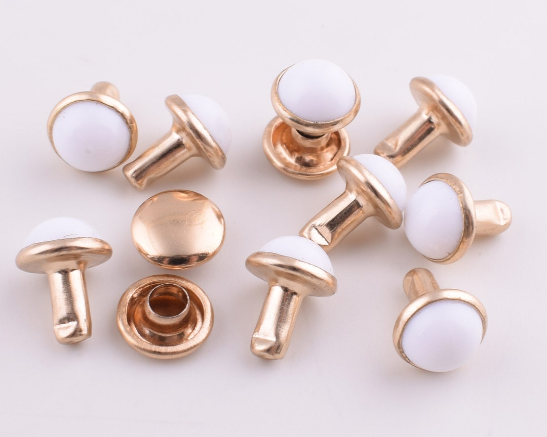 Gem Rivet Studs,8mm Marble Synthetic Rivet for Leather Fashion Stud ...
