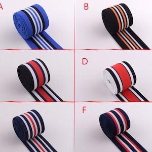 Stripes Elastic Ribbon 1.5&#39;&#39; Elastic webbing Garment Elastic Band,Waistband Elastic,Sewing Elastic for elastic ribbon hair ties making