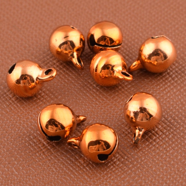 Orange Jingle Bell Metal Jingle Bell Charms,Bell Craft Supply Round Cat Bell Charms Can Ring