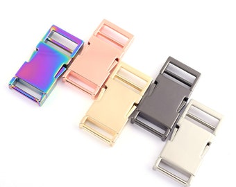 Rainbow Metal Release Buckles,19mm Backpack strap buckles,3/4'' Strap Side Buckles for dog collar webbing hardware purse strap Clip Lock