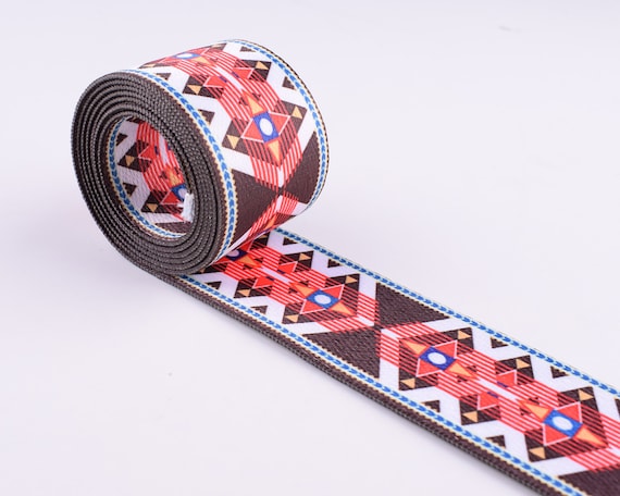 Ethnic webbing,1.5'' jacquard decorative ribbon 38mm geometric pattern soft smooth polyester webbing handle bag purse strap,Wholesale