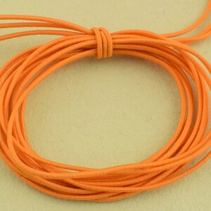 1mm Orange Elastic Cord,25 Yards Nylon Rubber Stretch Elastic String ...