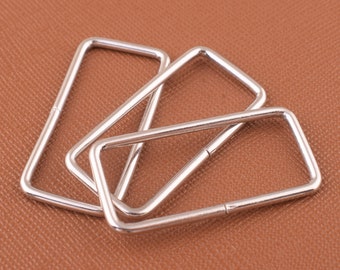 silver rectangular rings metal Rectangle Rings  for backpack/belt/webbing/strap hardware supplies