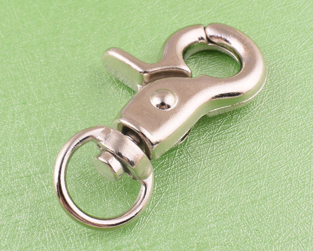 8 Pcs Metal Key Ring Silver Lobster Clasp Swivel Clasps 12mm*47mm ...