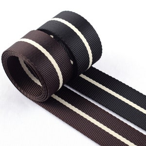 32 mm nylonband, ränder, väskrem, 1 1/4'' nylonband för hundhalsband, nyckelknippa, armbandstillbehör, metervara