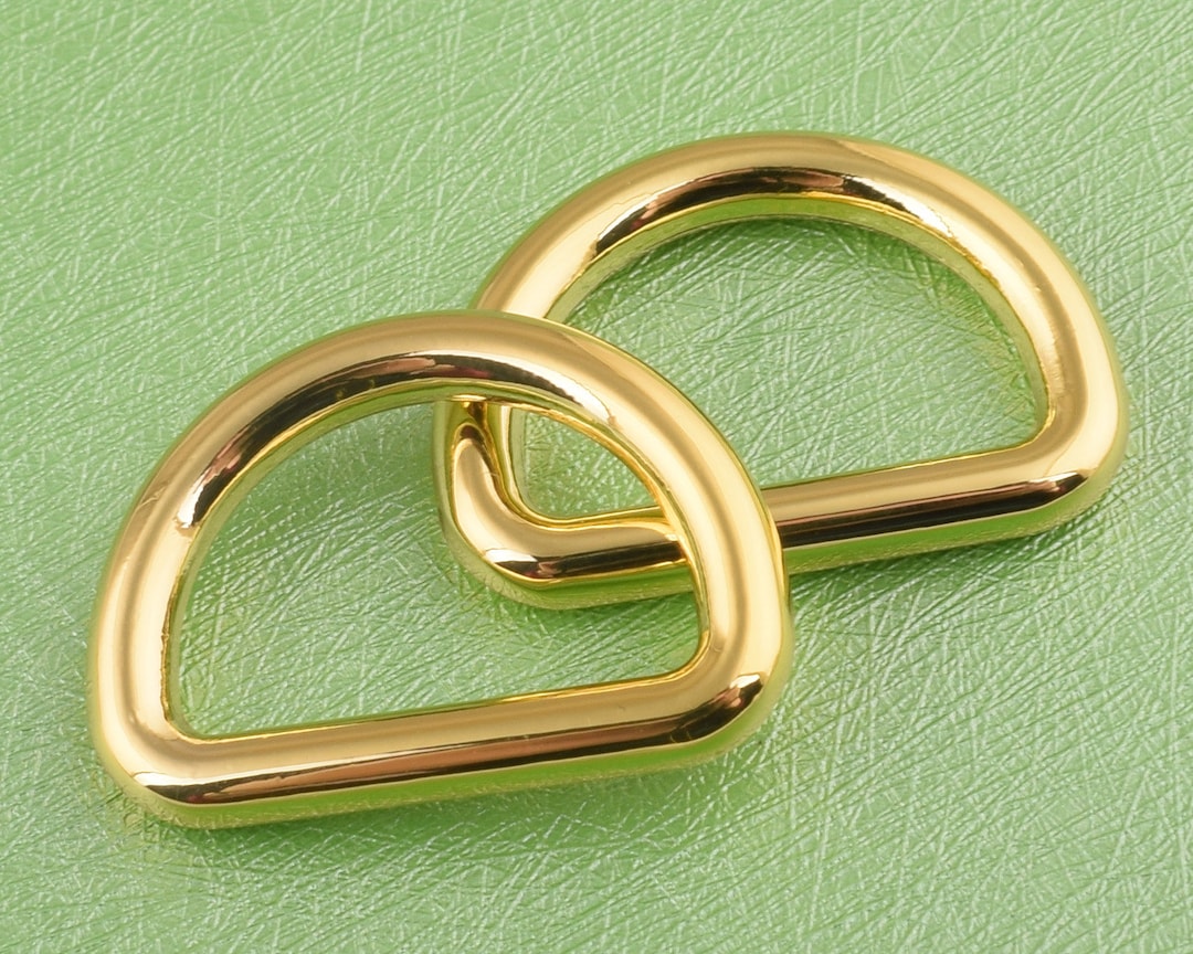 6 Pcs 20mm*12mm D Rings Gold D-rings Metal D Loop D Ring D Circle With ...