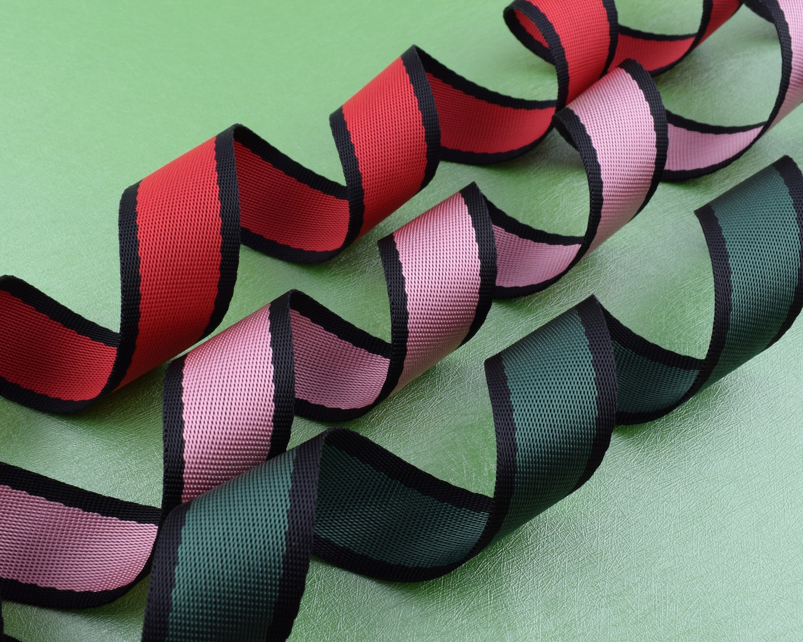 Nylon webbing decorative ribbon1 inch25mmGreen/pink/red Etsy