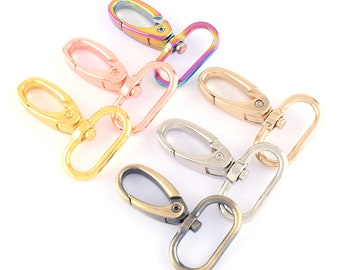 25mm Swivel Clasp Claw Metal Swivel Snap Hook,Rainbow Lobster Clasp Trigger Snap Hook For Purse Strap Bag Strap Handbag Handle Hardware
