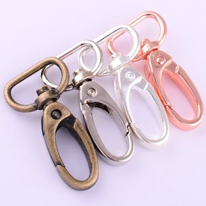 Swivel Clasps,3/4&#39;&#39;(19mm) Metal Trigger Snap Hooks,Push Gate Hooks,Swivel Lobster Clasp for Lanyard/Purse Making Hardware 6 pcs