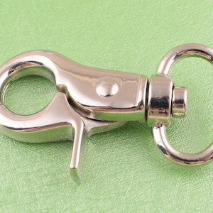 silver lobster clasp metal swivel clasps swivel clasps hook for keychain dog leash,4 pcs 23mm*57mm