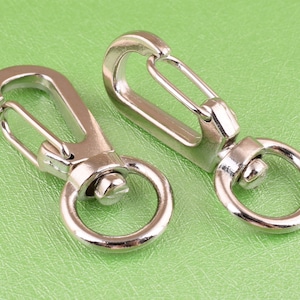 10 pcs Swivel clasps,11*40 mm Silver swivel hook,Metal swivel dog clasps,Push gate hook,Lobster clasp spring hook for Purses and Dog leash