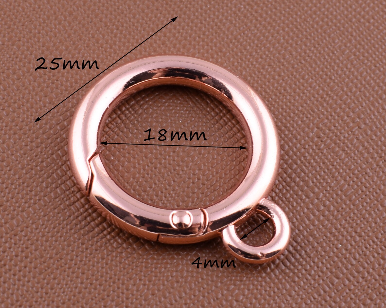 Rose Gold Spring Gate Ring18mm Round Spring O Ring Clasp - Etsy
