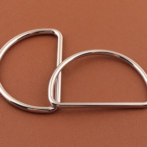 2 Inch D Rings Metal D-rings Large D Ring Silver D Loop D Circles for ...