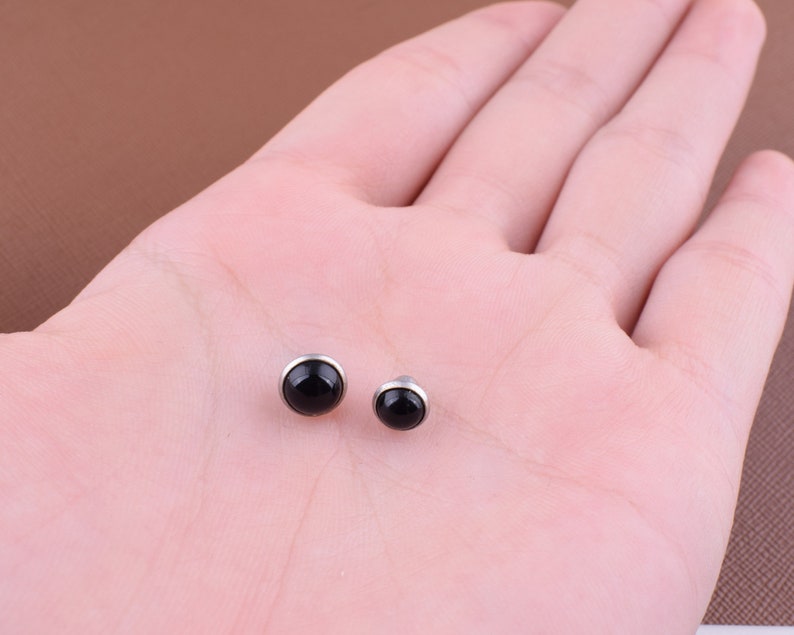Gem Rivet Black Gem Rivet Studs,6mm/7mm Single Cap Marble Synthetic Rivets ...