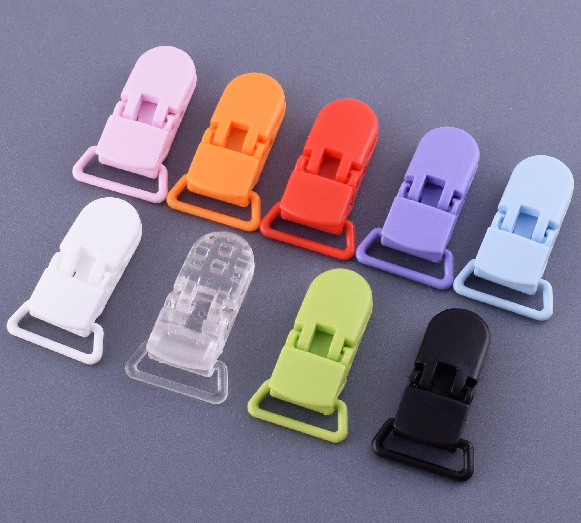 Plastic Pacifier Clips Kam Clips,Pink Baby Pacifier Holder Clip Multi-Colored Pinch Clip Buckle,20mm Strap Fastener For Garment Making