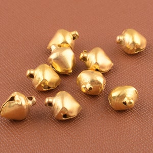 Gold Small Jingle Bell Charms Christmas Holiday Bell,Pet Necklace Pendants Bell Pet Accessories Supplies