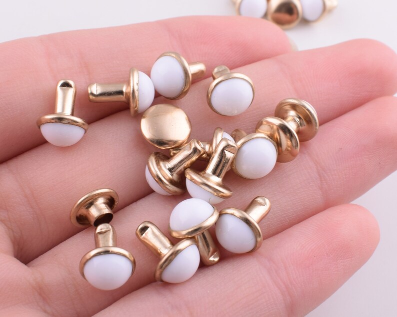 Gem Rivet Gem Rivet Studs,8mm Marble Synthetic Rivet for Leather Fashion Stud ...