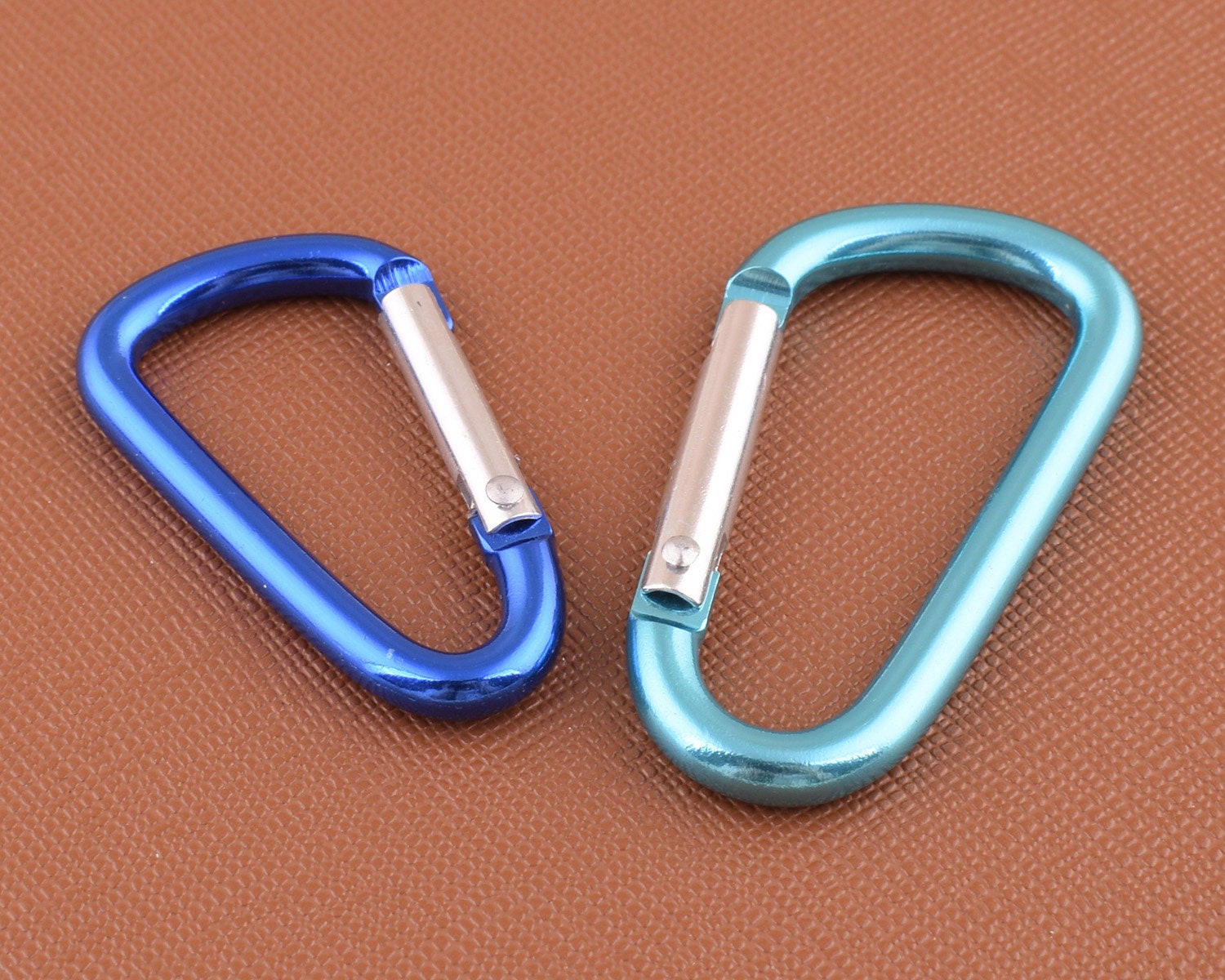 Light Blue Dark Blue Key Ring Aluminum Carabiner Key Chain 2 Etsy