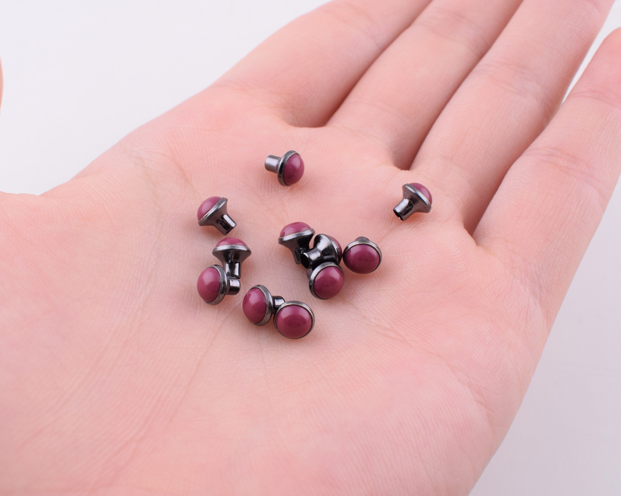 Gem Rivet Gem Rivet Studs,5mm Single Cap Rapid Fashion Rivets,marble Synthetic ...