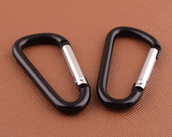 Black Key Ring Key Chain Aluminum Carabiner Special Gift for kids,keychains Carabiner Hook bag Connector
