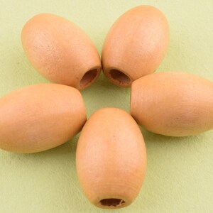 Wooden Beads,15*22 mm Beige Oval wood beads,Drum wood beads,Natural wood beads,Craft Wood Beads For Jewelry Making DIY 20 pcs