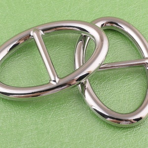 Silber Strap Slider Schnallen, 5/8''(16mm) Oval Center Bar Slider Metall Gürtelschnallen für Taschen/Gürtel /Hund Kragen Hardware 6 Stück