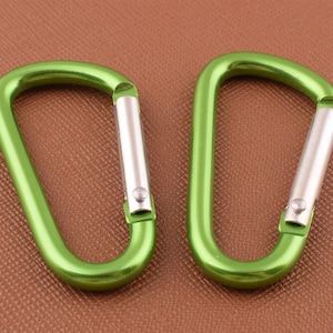Green key ring Keychains Carabiner aluminum carabiner hook clasps,Carabiner Camp Snap hook for key chains
