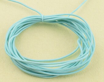 Light green Elastic cord,1mm Round Elastic Draw cord rope,Jewelry Beading String Nylon  Rubber hair tie Stretch String  25 Yards